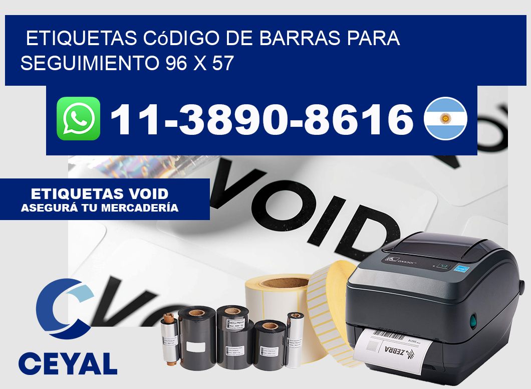 Etiquetas código de barras para seguimiento 96 x 57