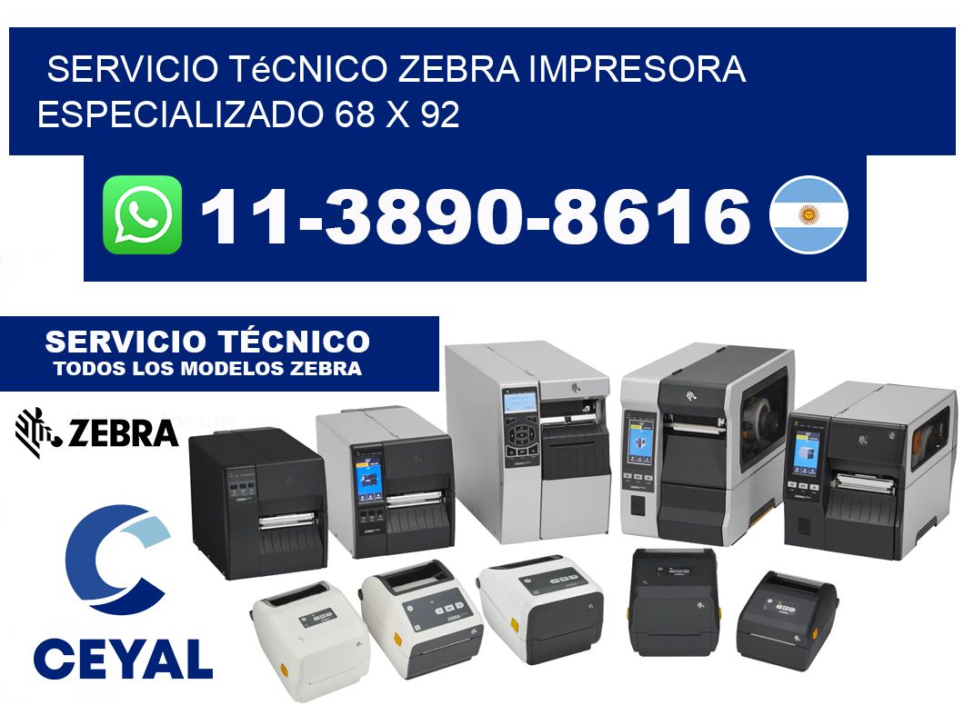 Servicio Técnico Zebra Impresora Especializado 68 x 92