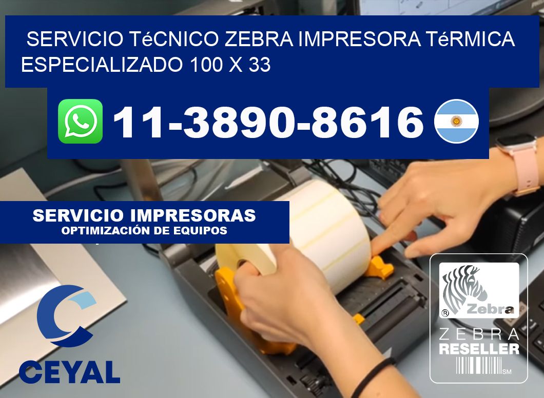 Servicio Técnico Zebra Impresora Térmica Especializado 100 x 33