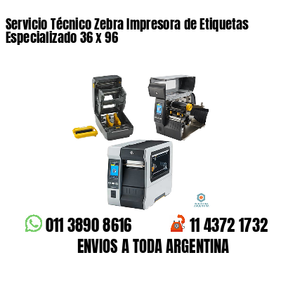 Servicio Técnico Zebra Impresora de Etiquetas Especializado 36 x 96