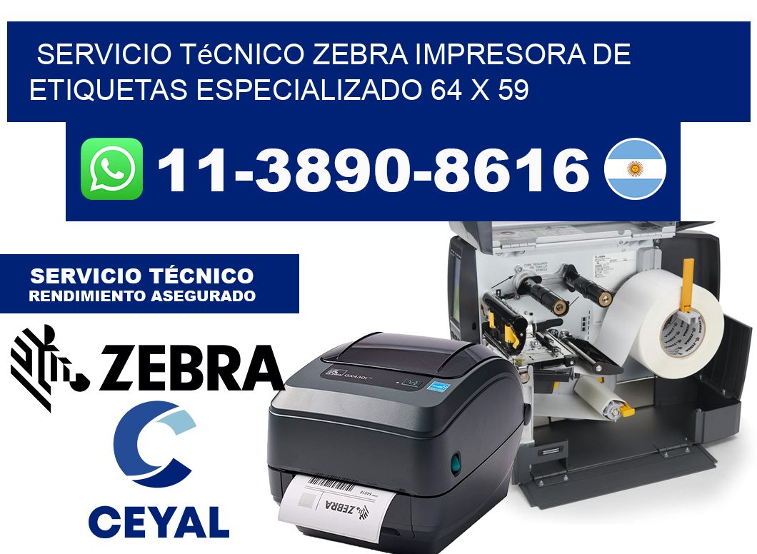 Servicio Técnico Zebra Impresora de Etiquetas Especializado 64 x 59