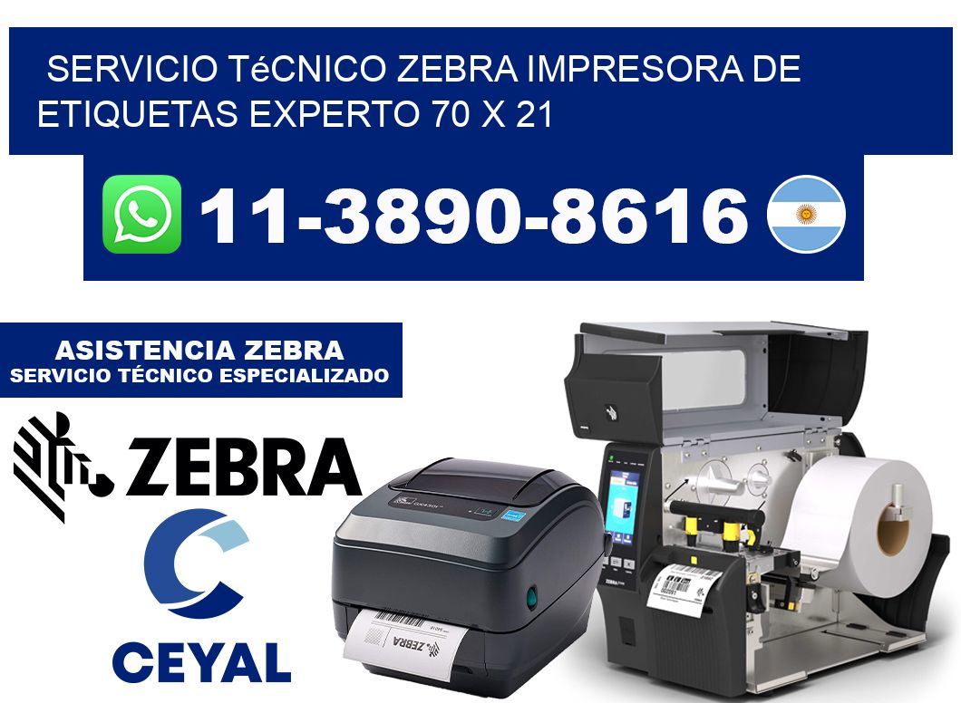 Servicio Técnico Zebra Impresora de Etiquetas Experto 70 x 21