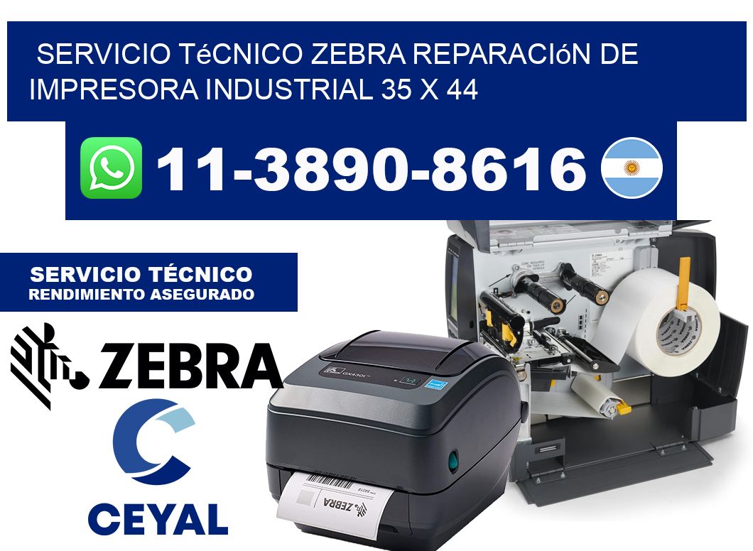 Servicio Técnico Zebra Reparación de Impresora Industrial 35 x 44