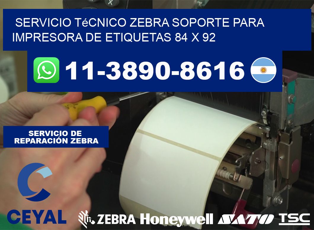 Servicio Técnico Zebra Soporte para Impresora de Etiquetas 84 x 92