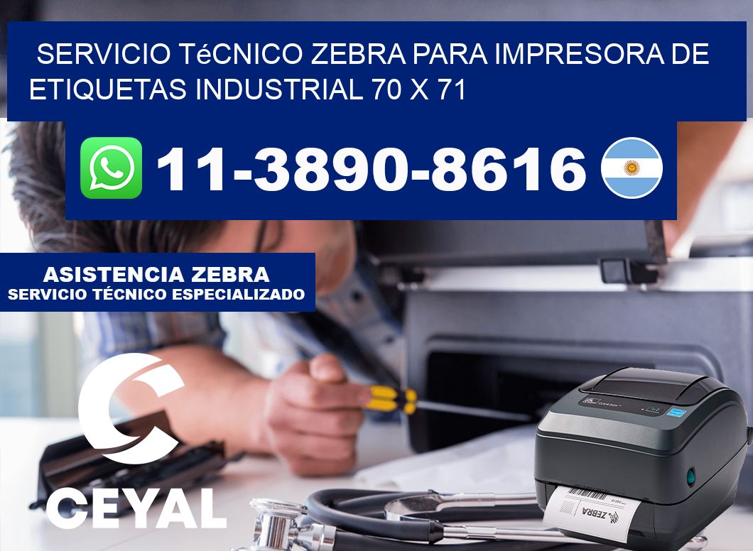 Servicio Técnico Zebra para Impresora de Etiquetas Industrial 70 x 71