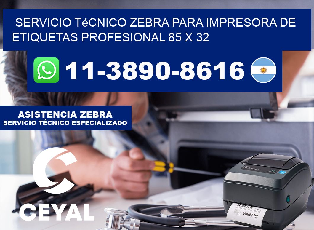 Servicio Técnico Zebra para Impresora de Etiquetas Profesional 85 x 32