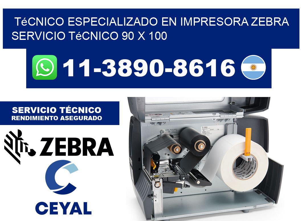 Técnico Especializado en Impresora Zebra Servicio Técnico 90 x 100