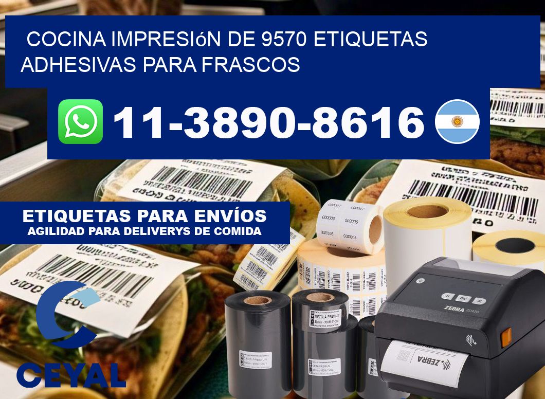 cocina impresión de 9570 etiquetas adhesivas para frascos