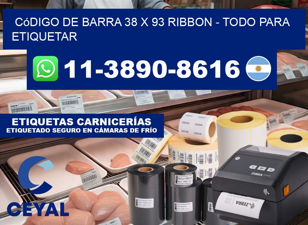 código de barra 38 x 93 ribbon - Todo para Etiquetar