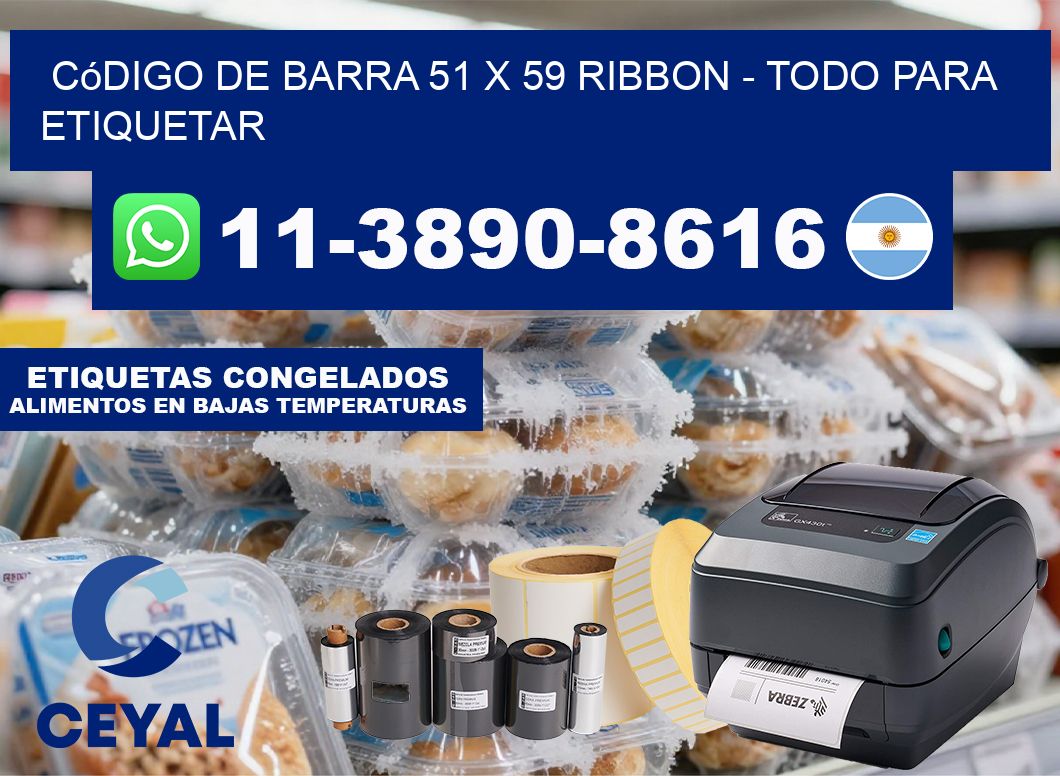 código de barra 51 x 59 ribbon – Todo para Etiquetar