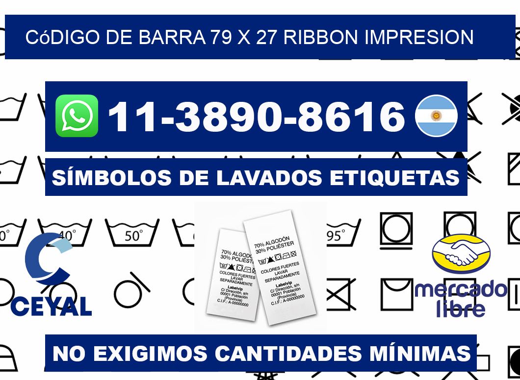 código de barra 79 x 27 ribbon impresion