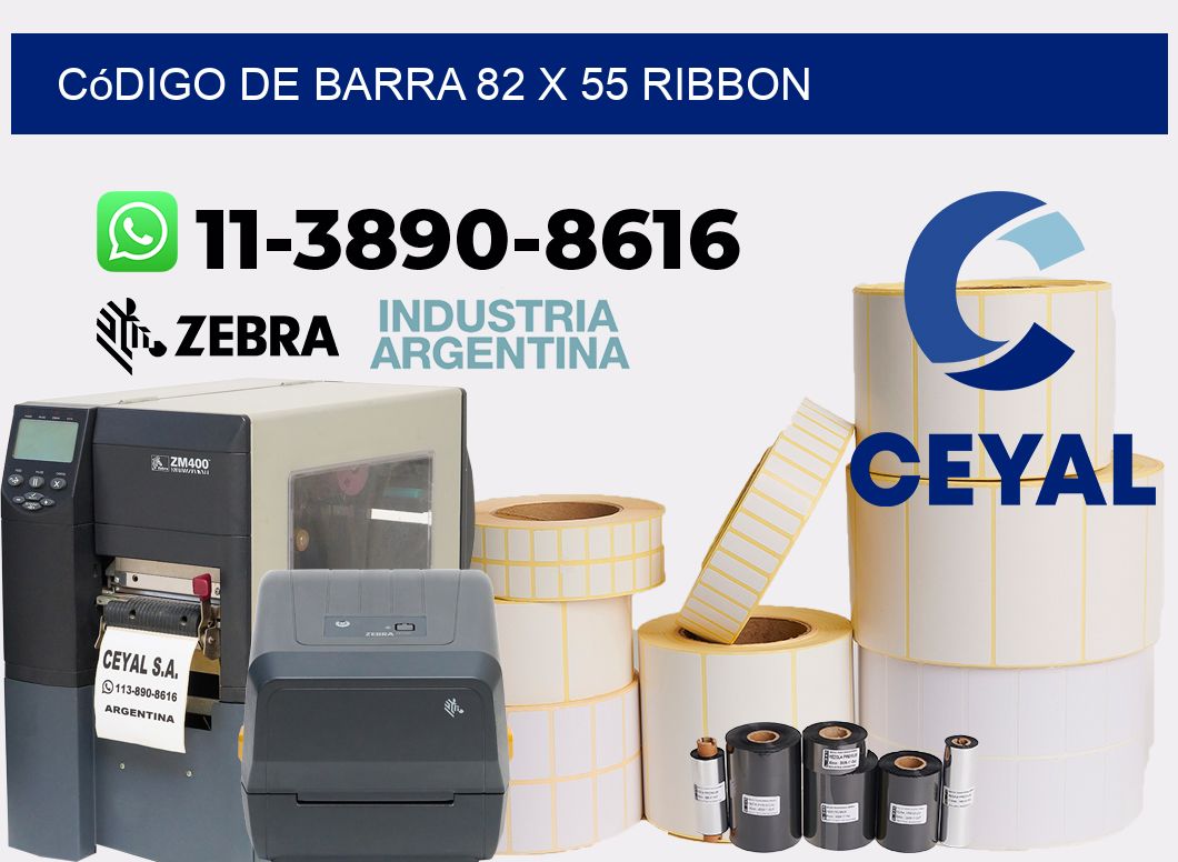 código de barra 82 x 55 ribbon