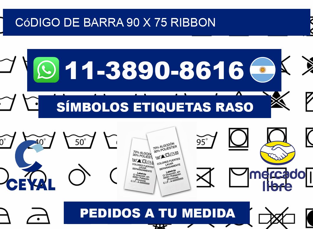 código de barra 90 x 75 ribbon