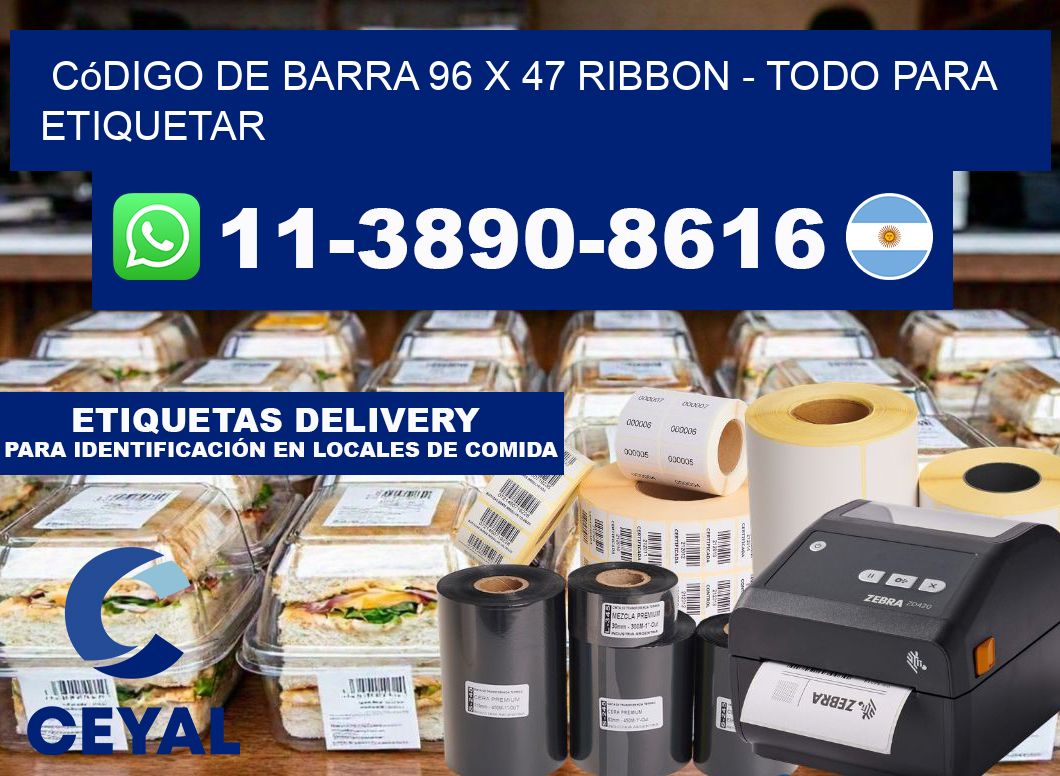 código de barra 96 x 47 ribbon - Todo para Etiquetar