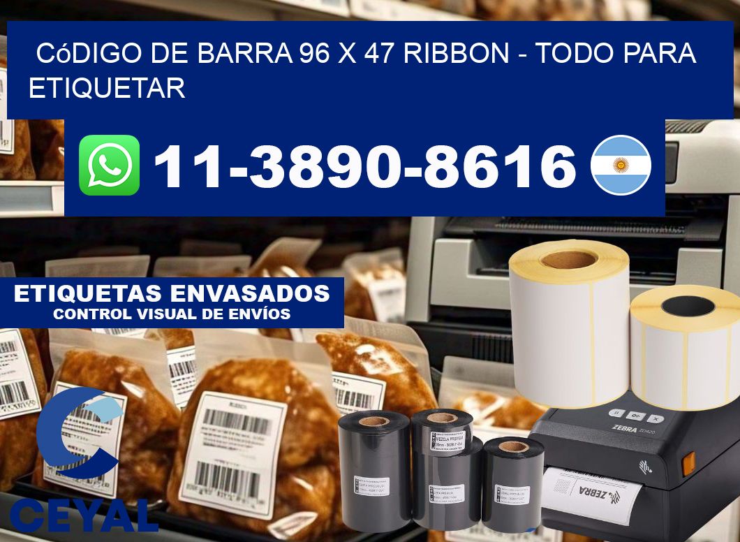 código de barra 96 x 47 ribbon - Todo para Etiquetar