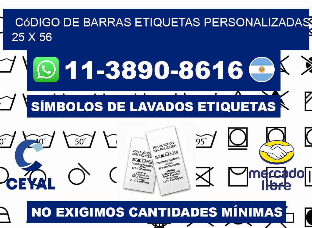 código de barras etiquetas personalizadas 25 x 56