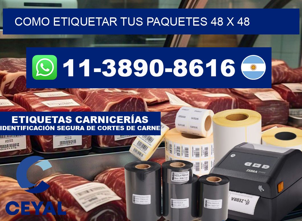 como etiquetar tus paquetes 48 x 48