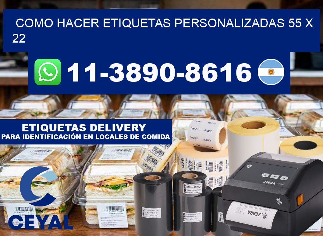 como hacer etiquetas personalizadas 55 x 22