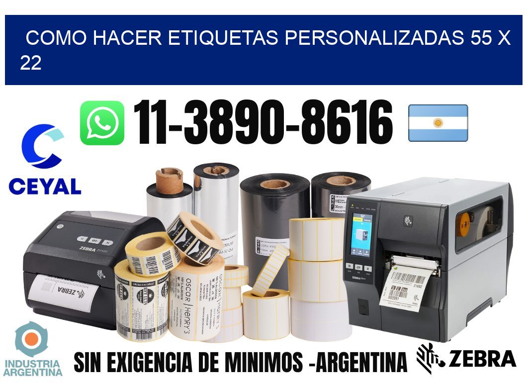 como hacer etiquetas personalizadas 55 x 22