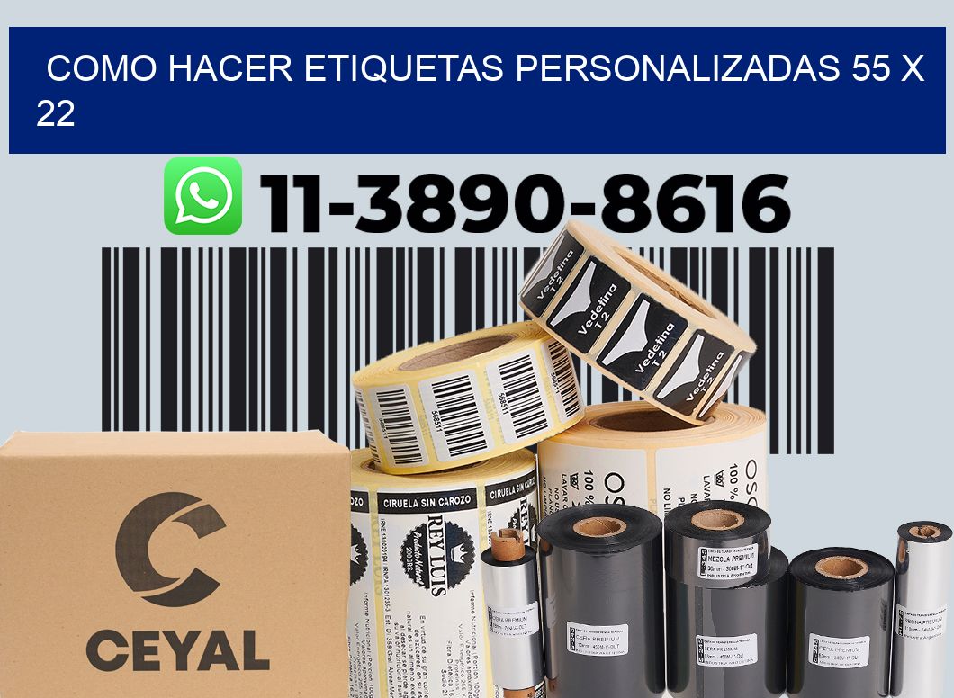 como hacer etiquetas personalizadas 55 x 22