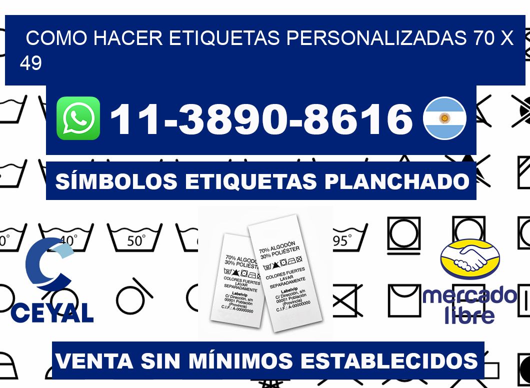 como hacer etiquetas personalizadas 70 x 49