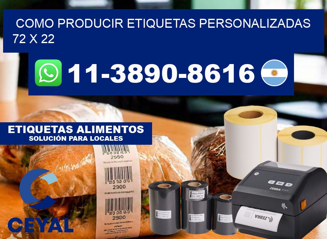 como producir etiquetas personalizadas 72 x 22