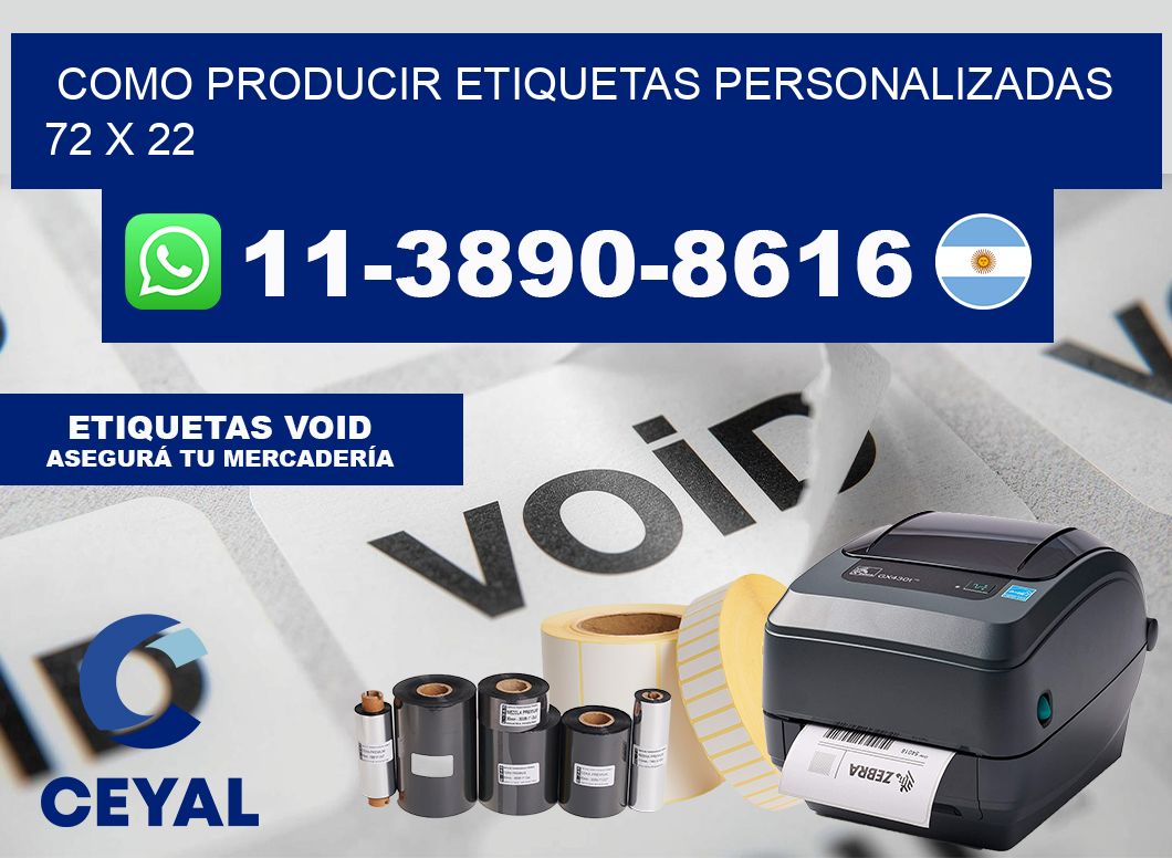 como producir etiquetas personalizadas 72 x 22