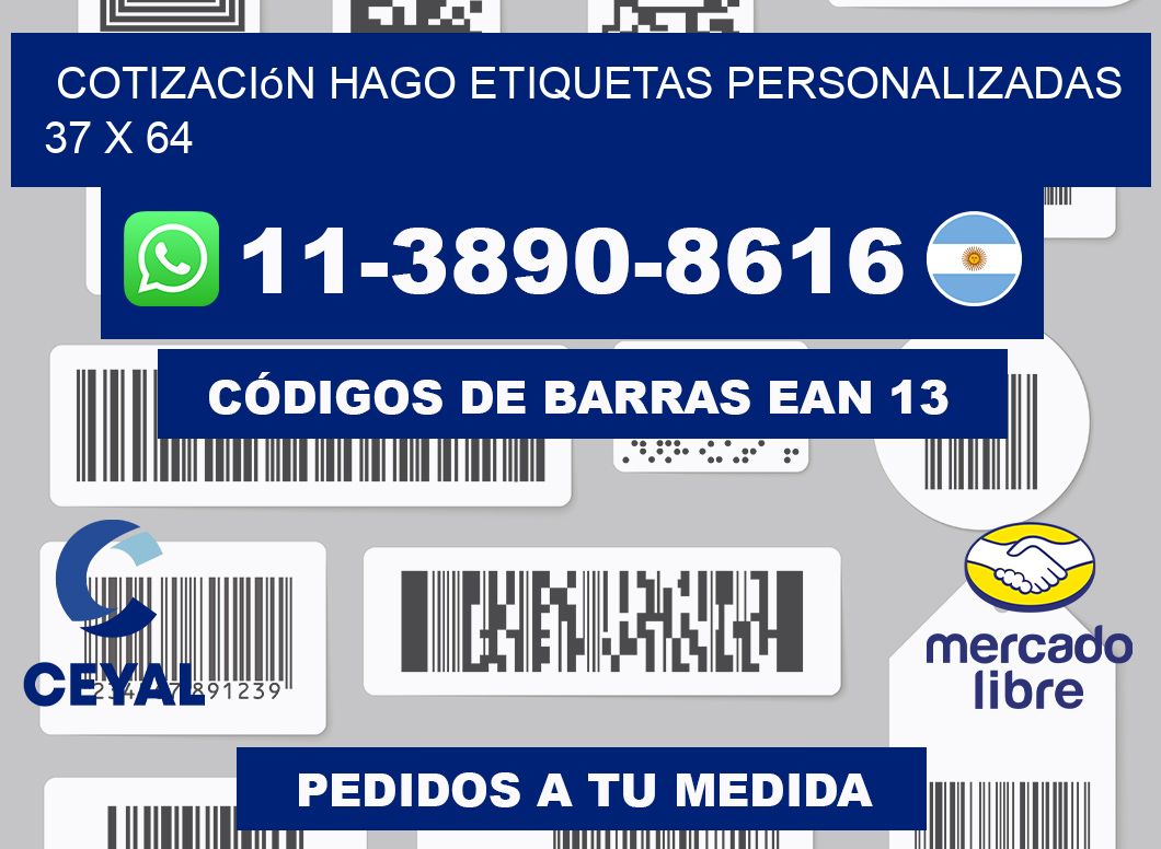 cotización hago etiquetas personalizadas 37 x 64