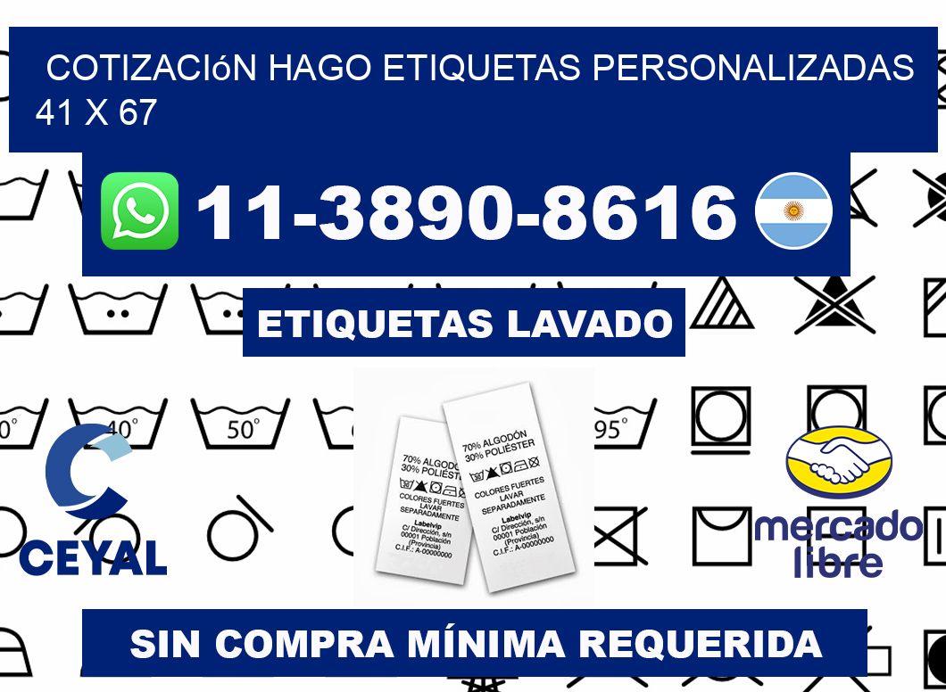 cotización hago etiquetas personalizadas 41 x 67