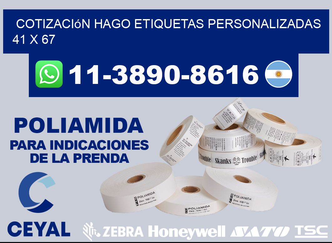 cotización hago etiquetas personalizadas 41 x 67