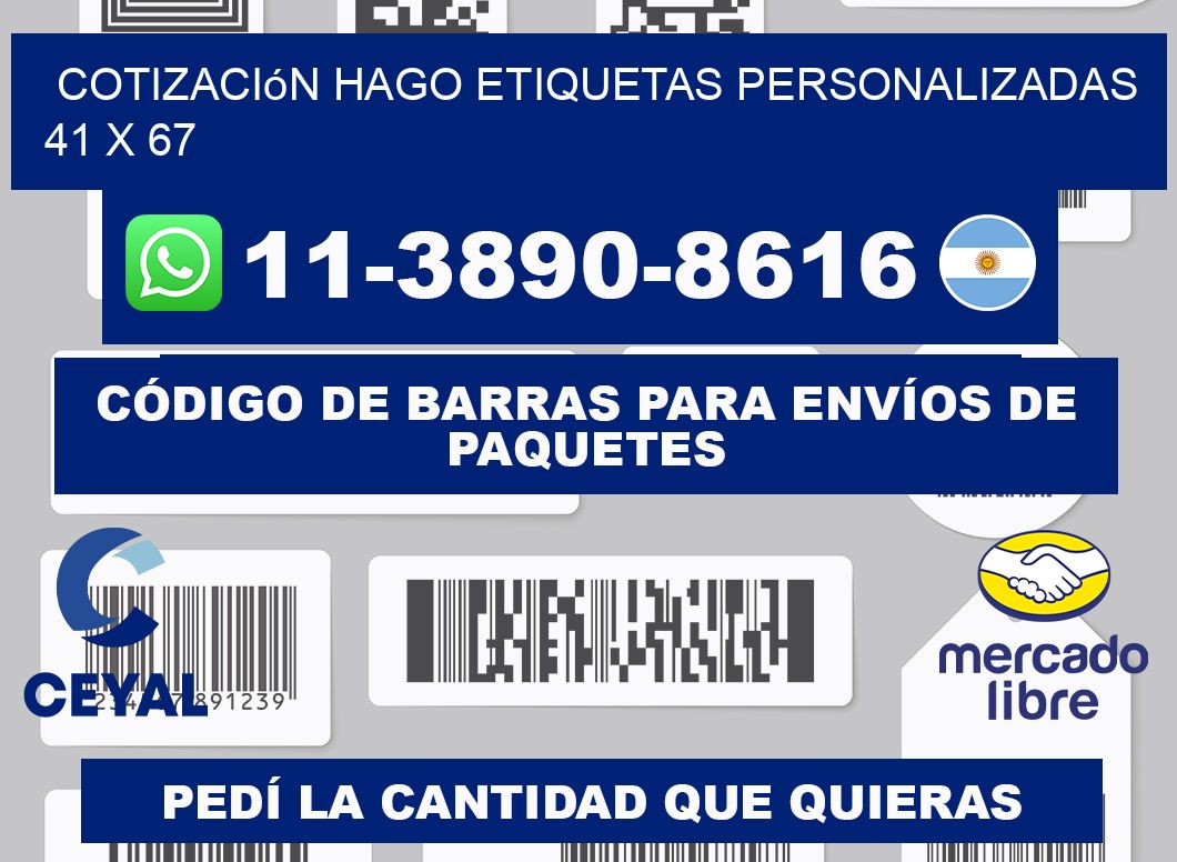 cotización hago etiquetas personalizadas 41 x 67