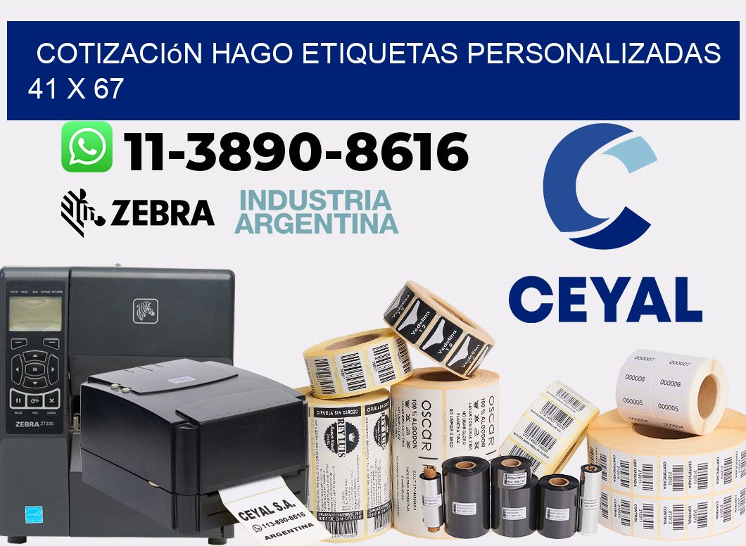 cotización hago etiquetas personalizadas 41 x 67