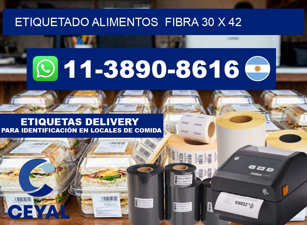 etiquetado alimentos  Fibra 30 x 42
