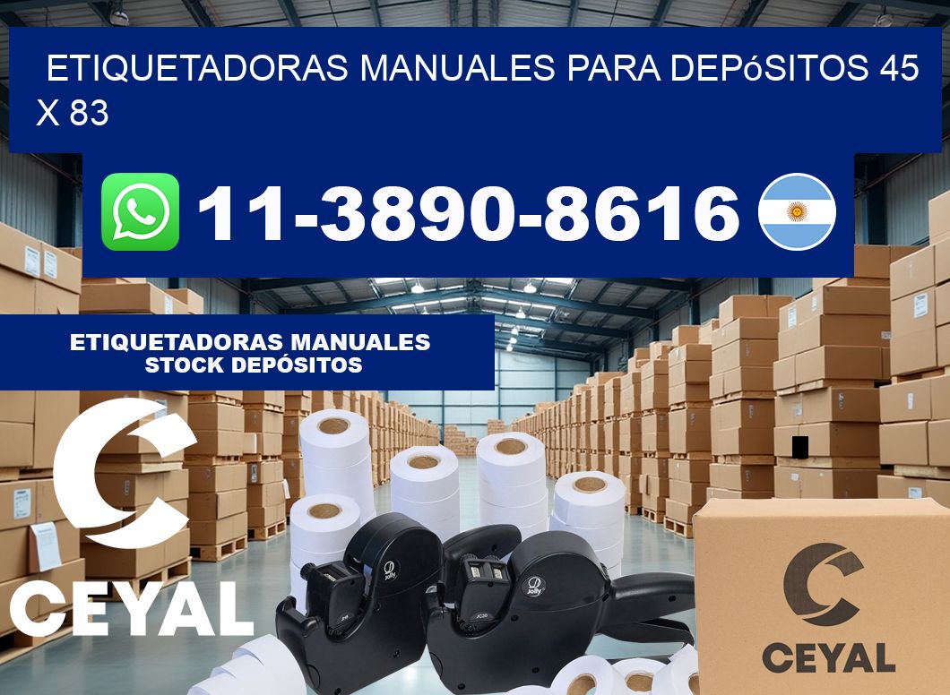 etiquetadoras manuales para depósitos 45 x 83