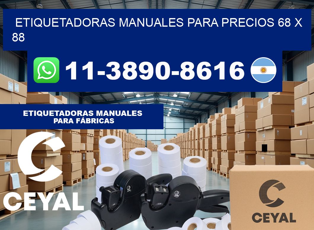 etiquetadoras manuales para precios 68 x 88