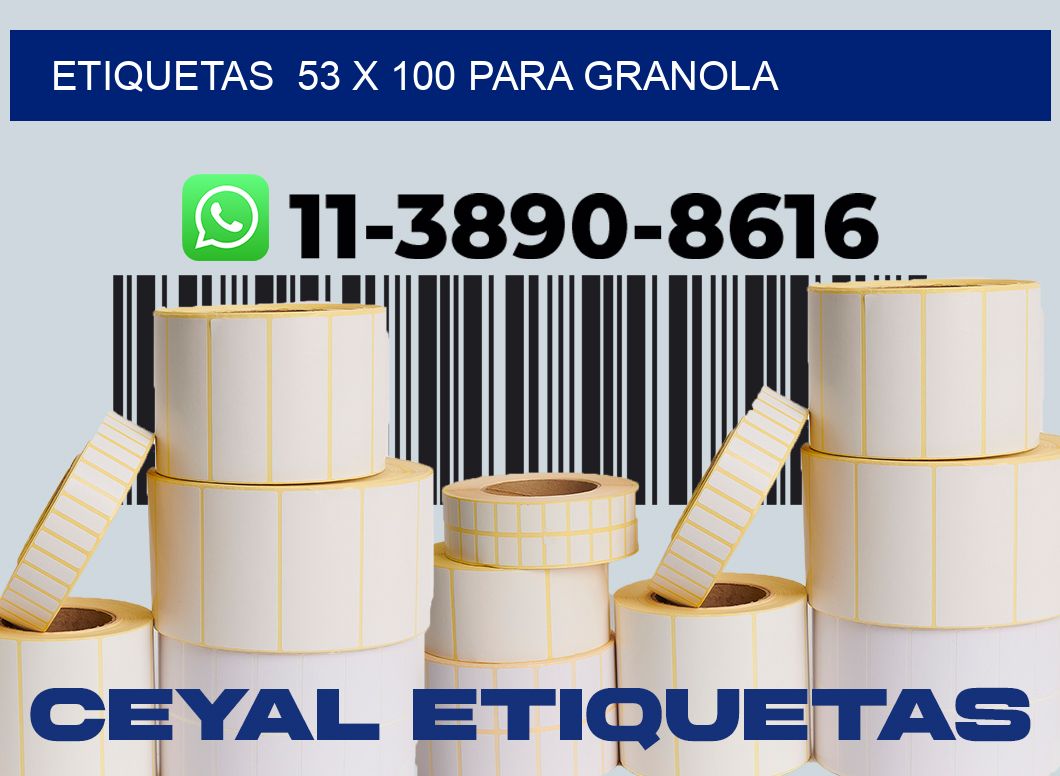 etiquetas 53 x 100 para Granola