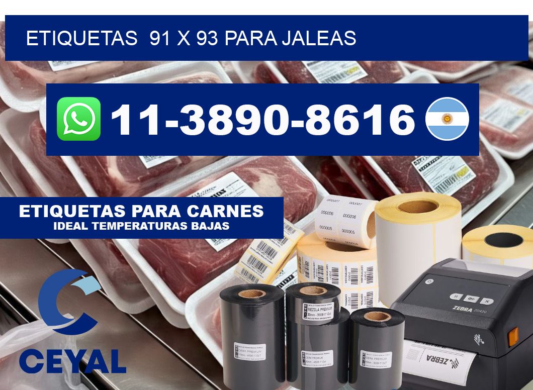 etiquetas 91 x 93 para Jaleas