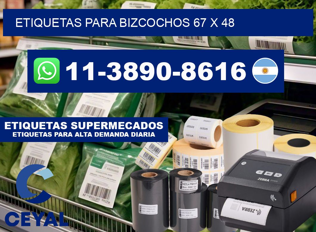 etiquetas para Bizcochos 67 x 48