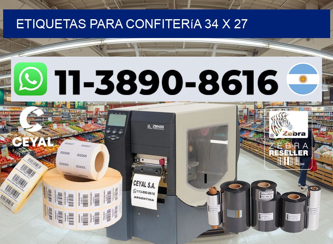 etiquetas para Confitería 34 x 27
