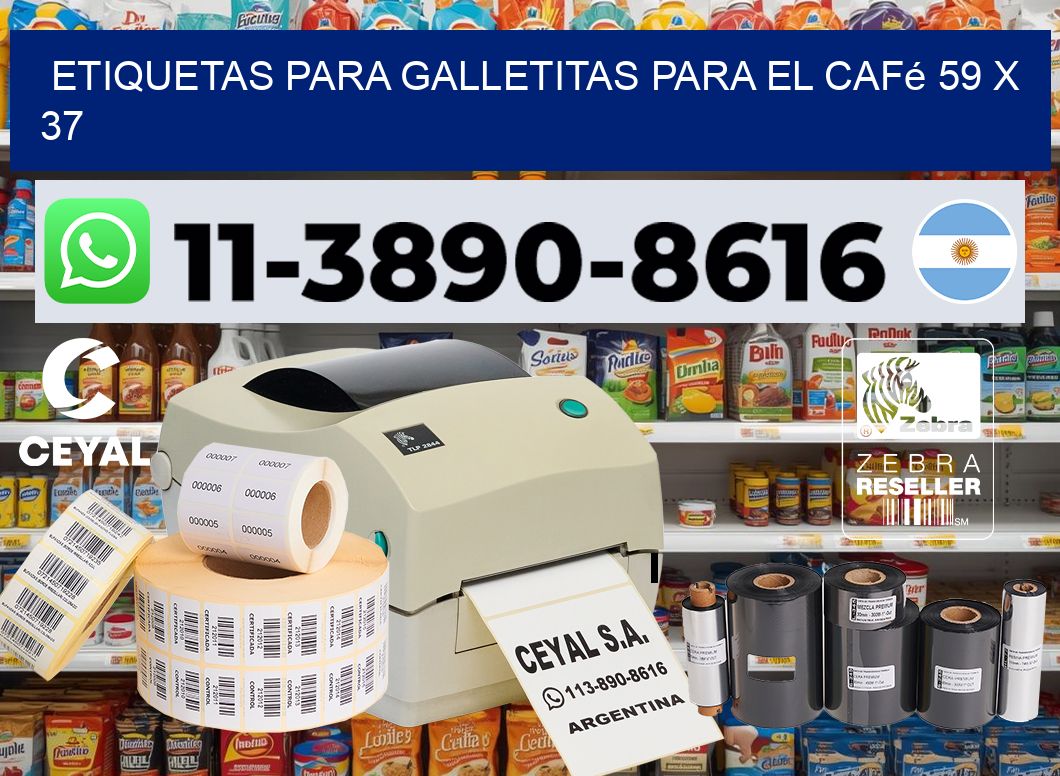 etiquetas para Galletitas para el café 59 x 37