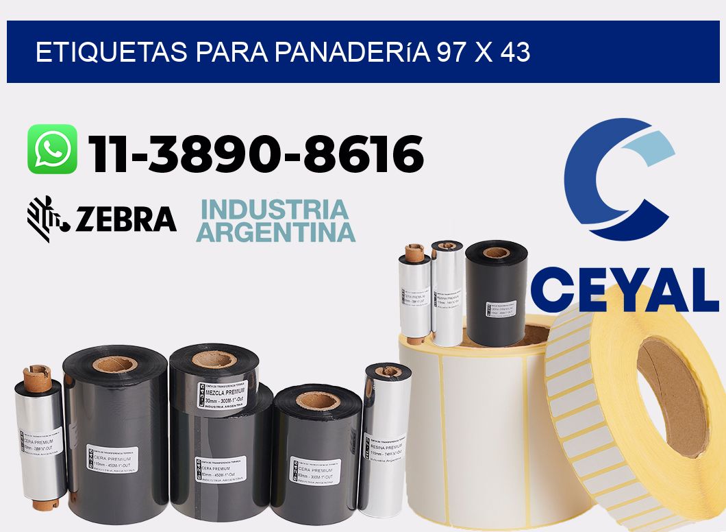 etiquetas para Panadería 97 x 43