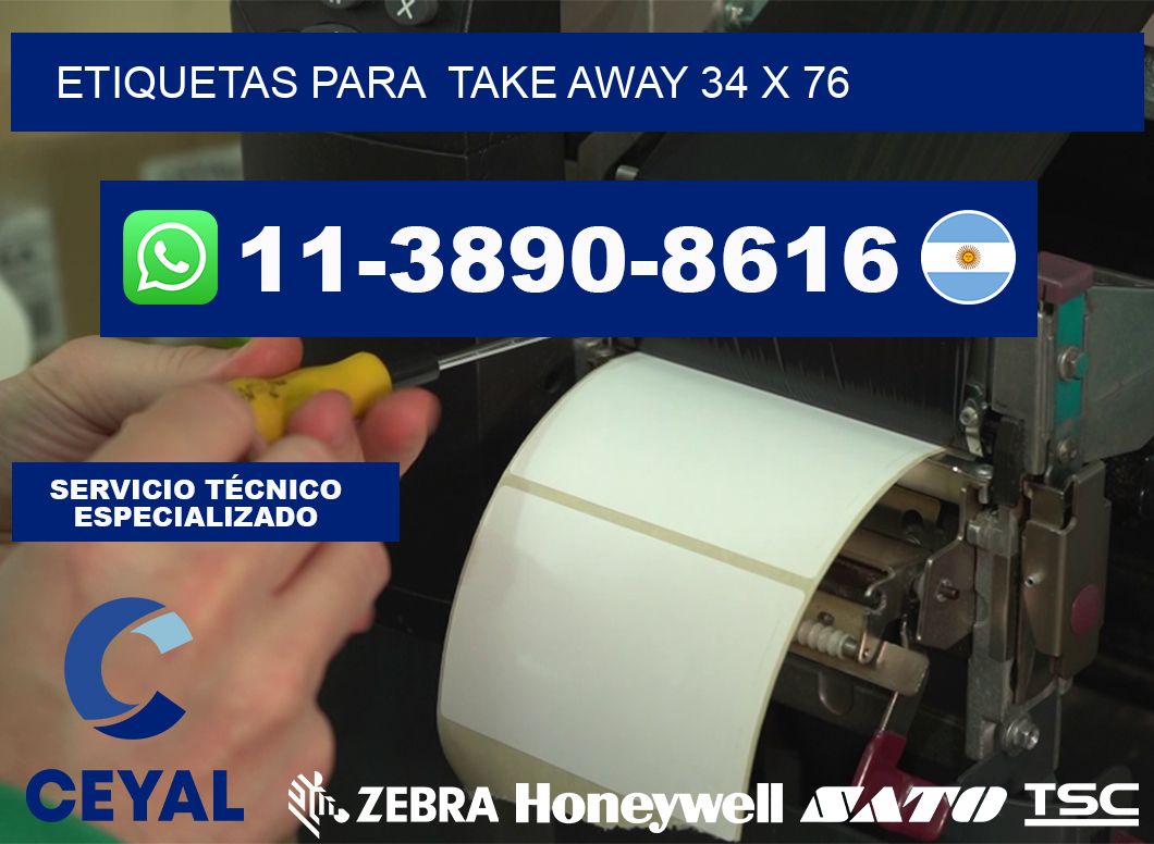 etiquetas para Take away 34 x 76