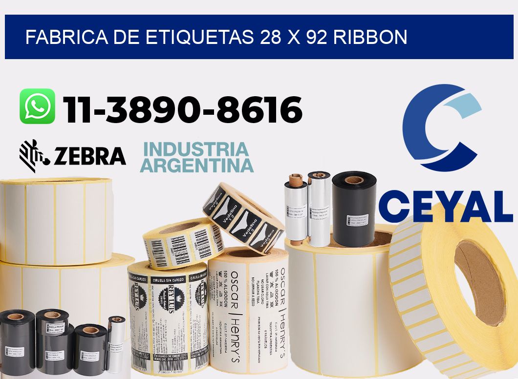 fabrica de etiquetas 28 x 92 ribbon