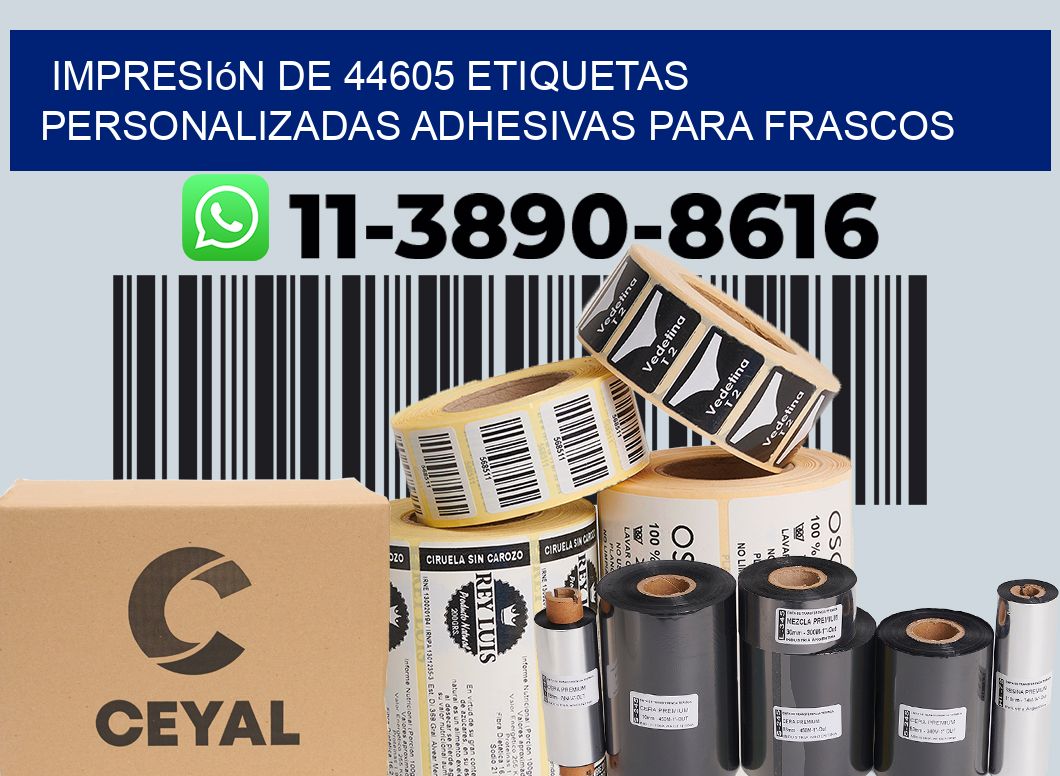 impresión de 44605 etiquetas personalizadas adhesivas para frascos