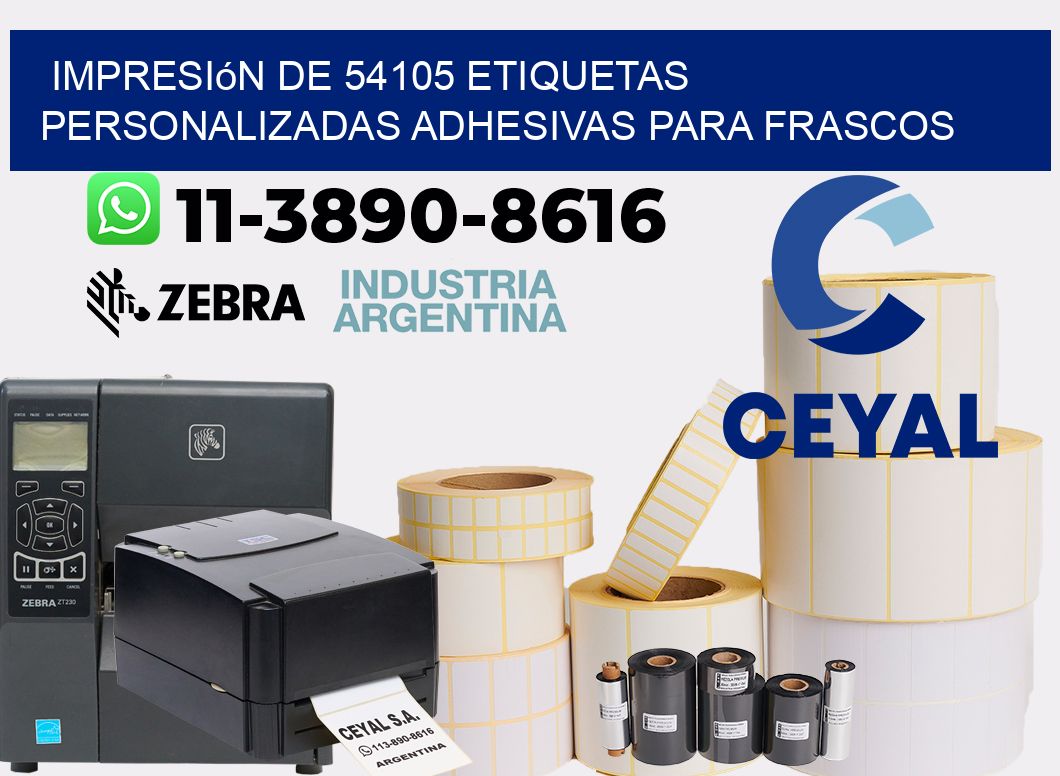 impresión de 54105 etiquetas personalizadas adhesivas para frascos