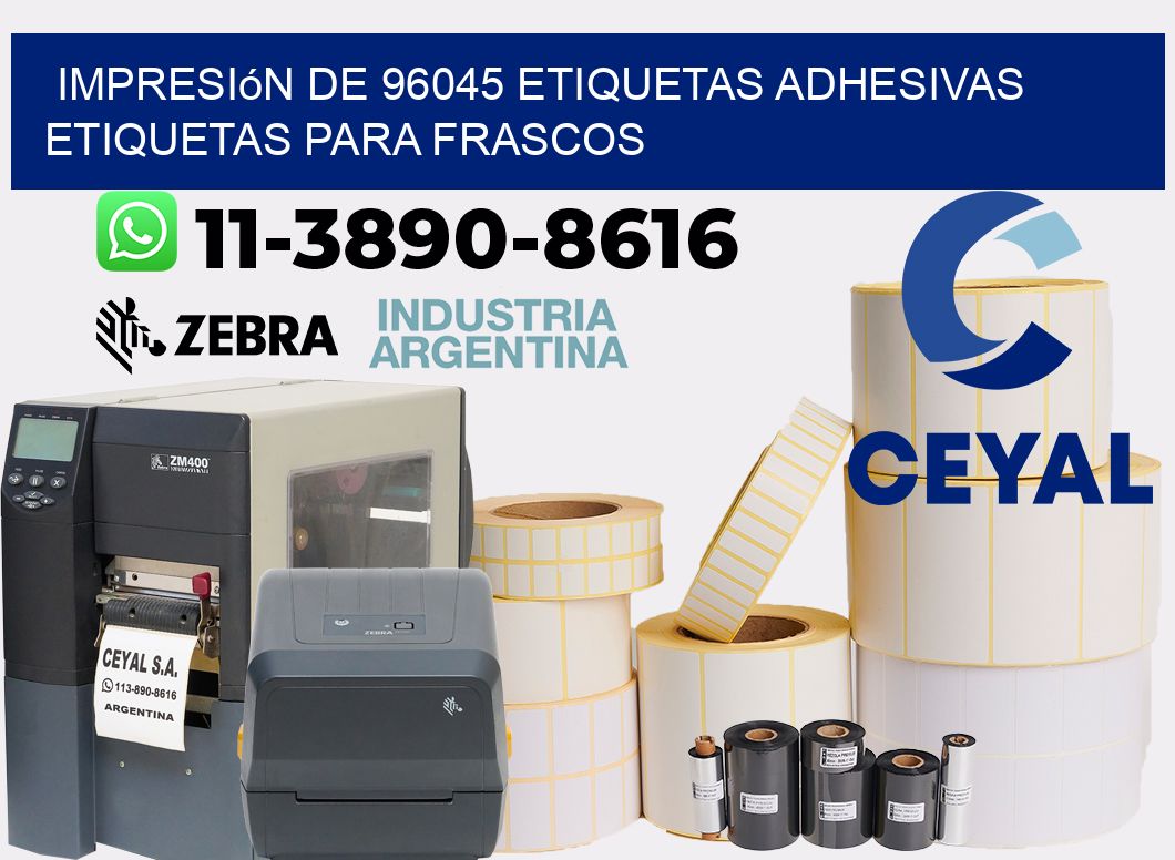 impresión de 96045 etiquetas adhesivas etiquetas para frascos