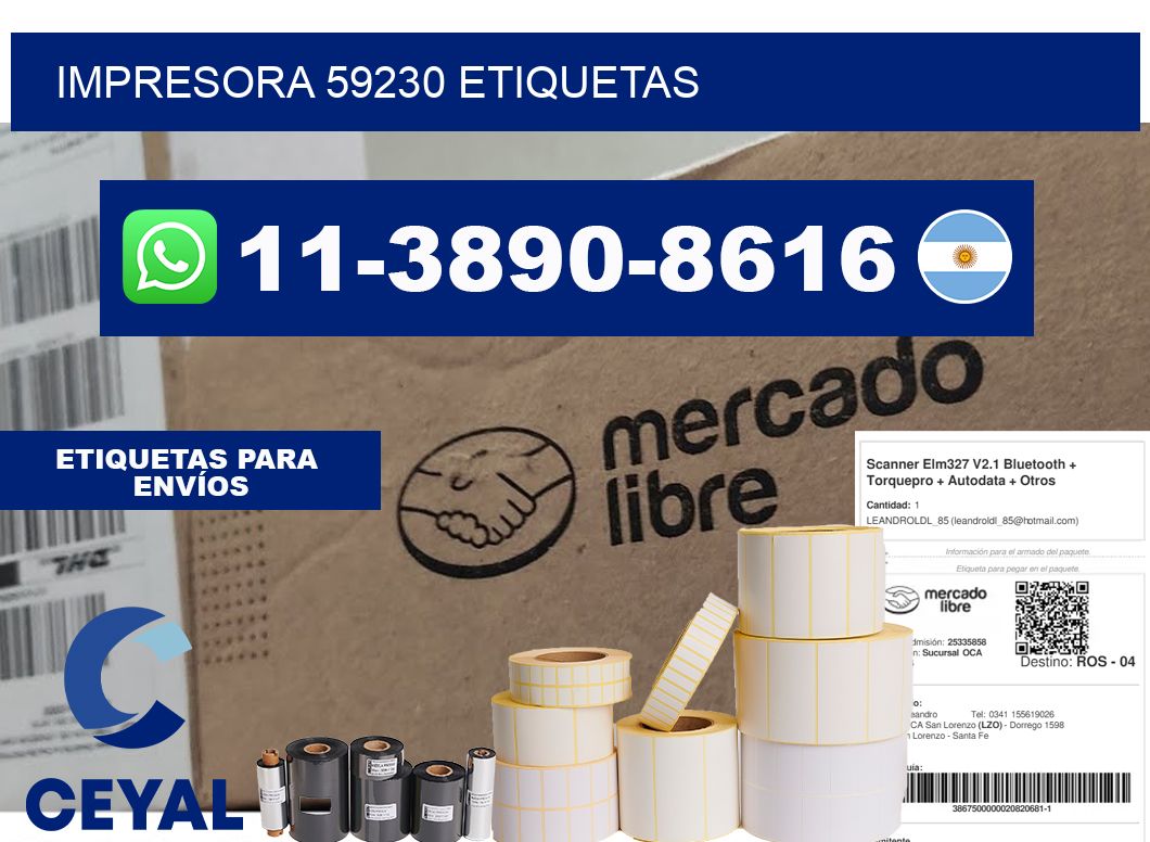 impresora 59230 etiquetas