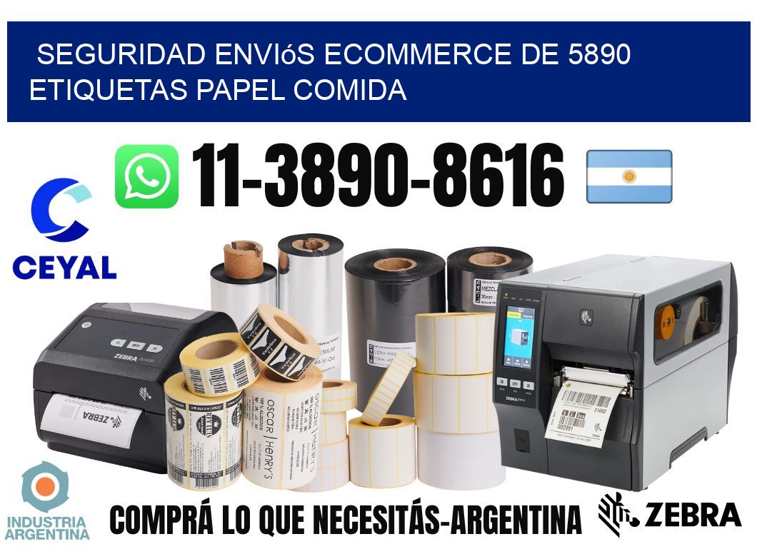 seguridad enviós ecommerce de 5890 etiquetas papel comida