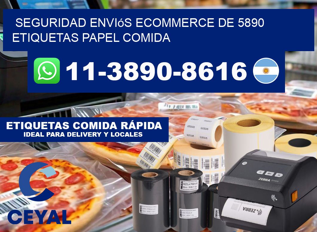 seguridad enviós ecommerce de 5890 etiquetas papel comida