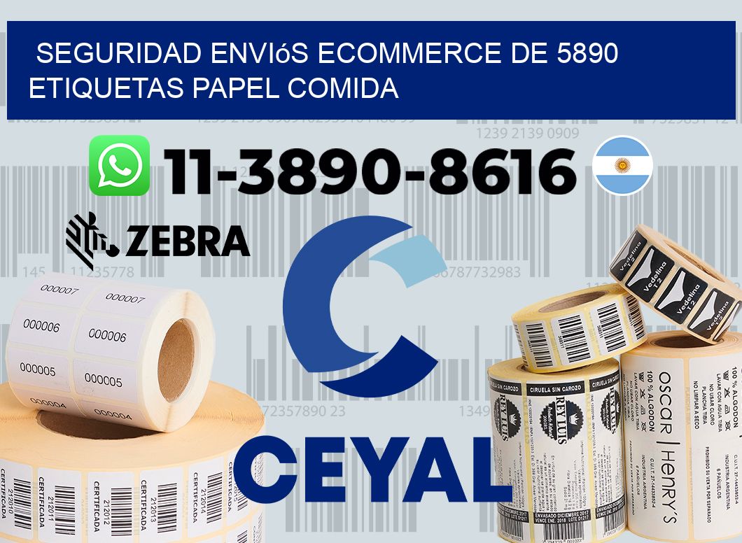 seguridad enviós ecommerce de 5890 etiquetas papel comida